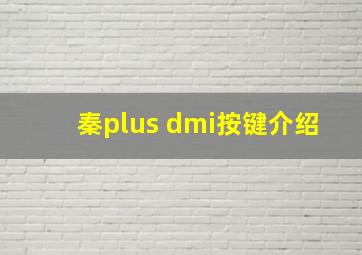 秦plus dmi按键介绍